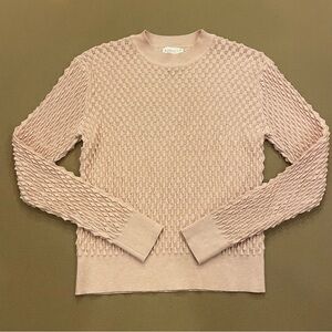 Apricot Rosy Pink Textured Crew Neck Sweater Size 8